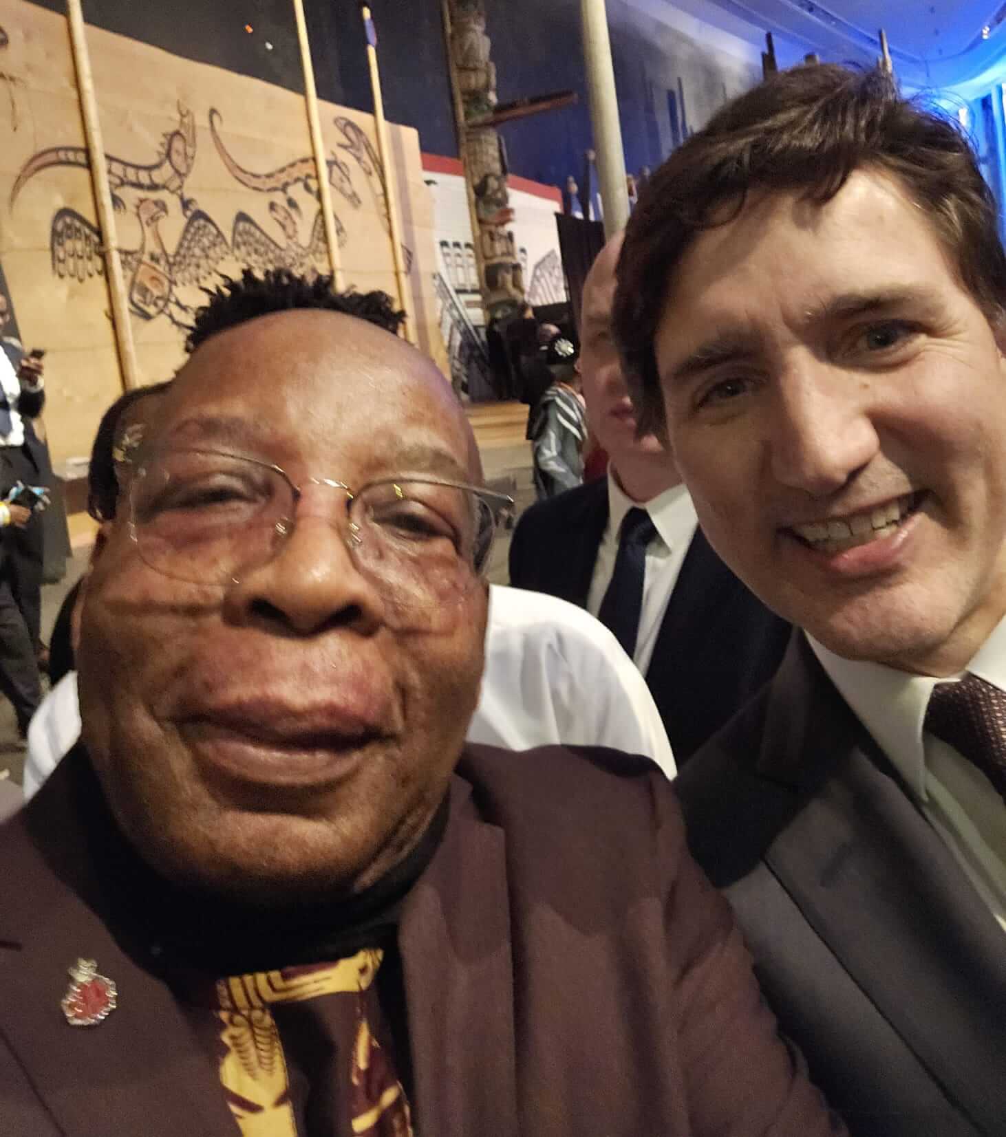 Dr. Leroy Clarke and Prime Minister Justin Trudeau